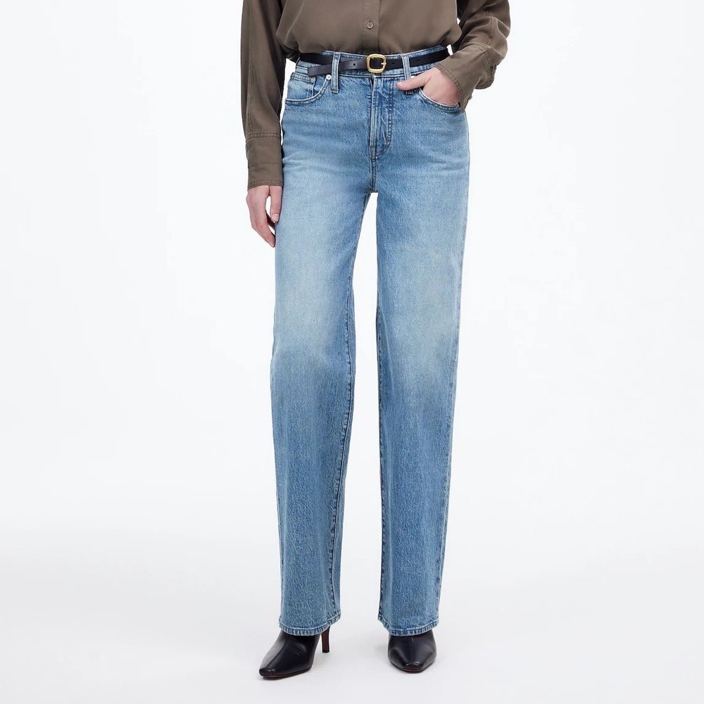 Madewell Light Blue High-Rise Wide Leg Jeans Tall